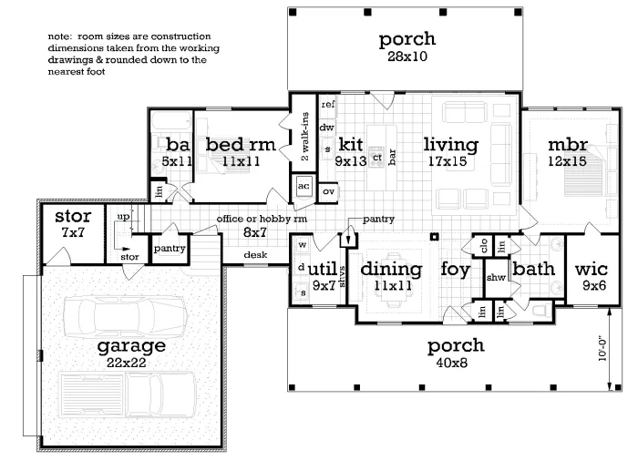 Main Level Floor Plan